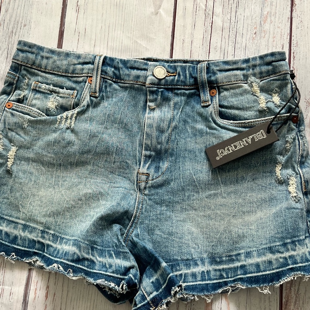 NWT Blank NYC Light Blue Distressed Jean Shorts
